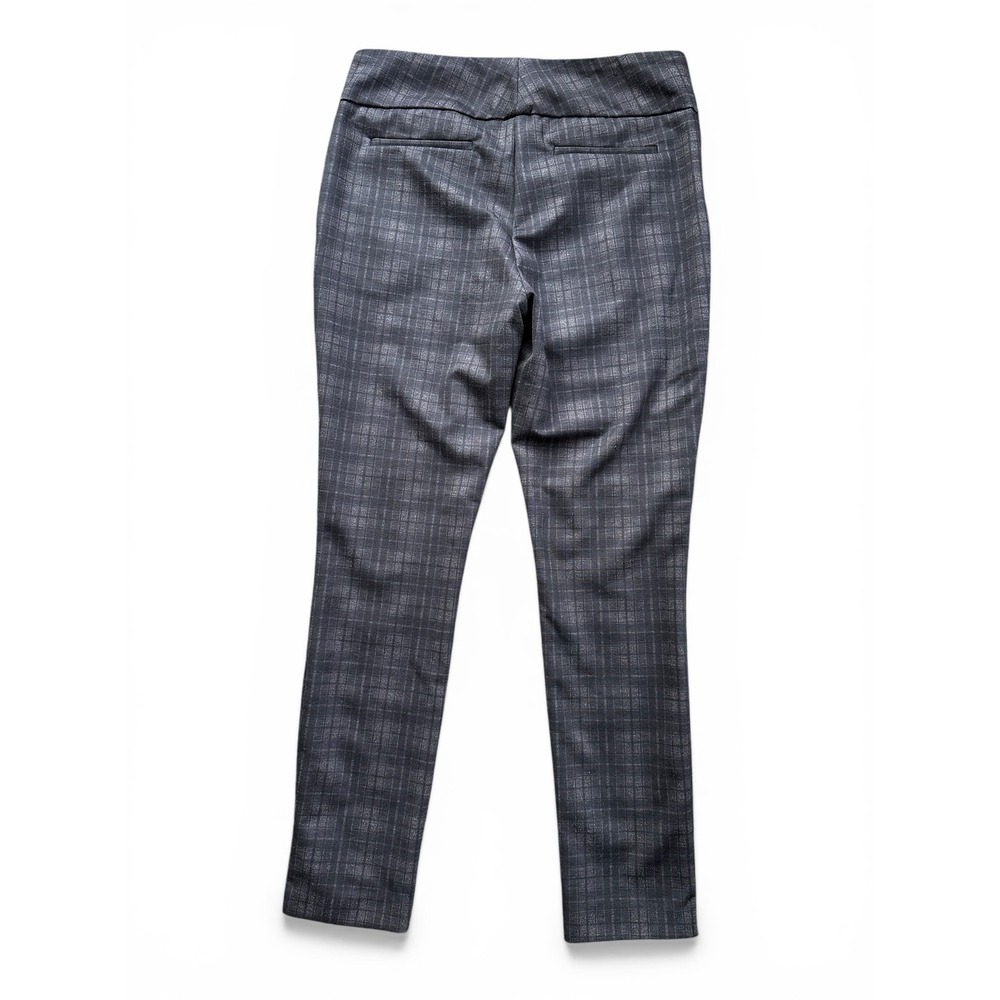 Dalia Plaid Pull On Dress Pants Wmn Medium Grey Check Stretch Trousers Excellent - Picture 2 of 6